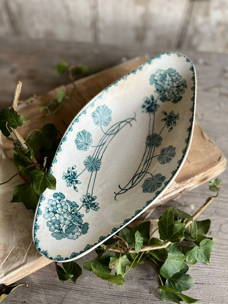 French Sarreguemines Stunning Transferware Dishes