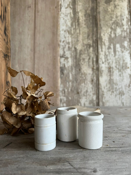 French Vintage Miniature Ointment pots