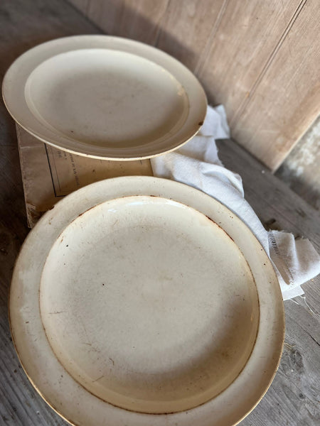 Pair of French Antique Rustic Dishes