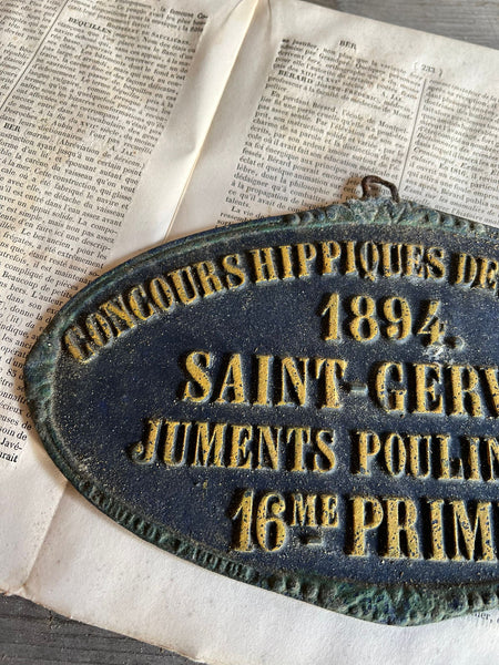 French Antique Plaque