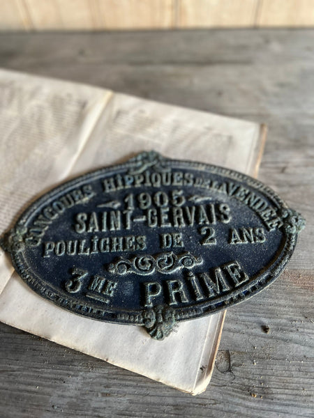French Antique Plaque