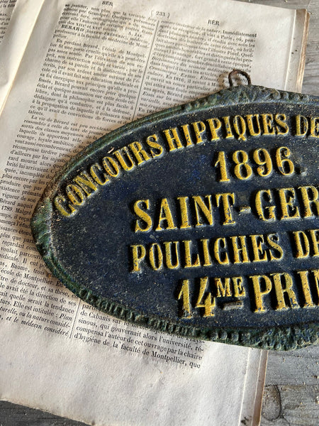 French Oval Plaque