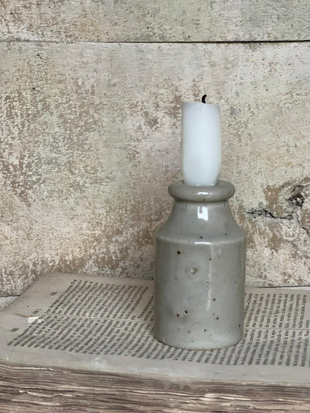 Miniature Vintage Grey Stoneware pot