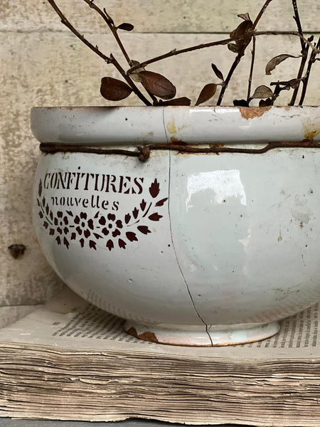 French Vintage Confitures Pot