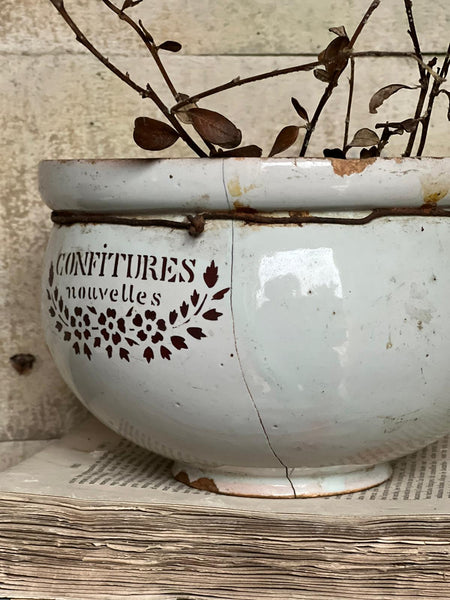 French Vintage Confitures Pot
