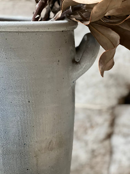 Dreamy Blue Handled Large Vintage Pot