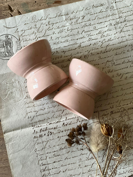 Vintage French Pink Eggcups