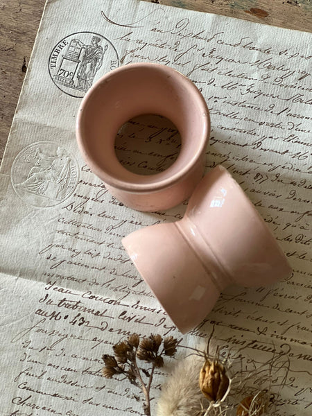 Vintage French Pink Eggcups