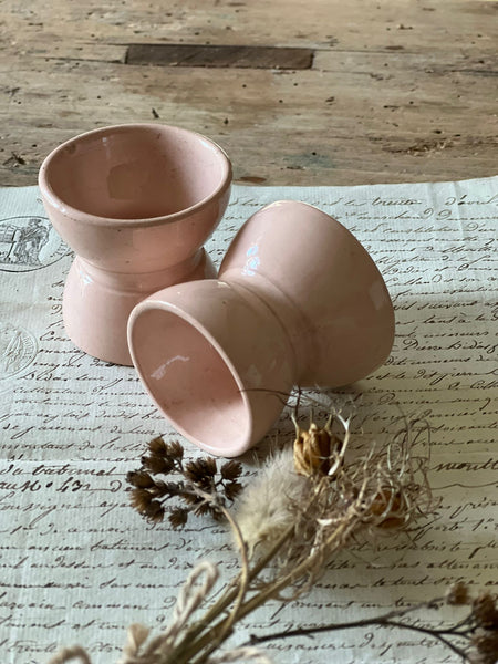 Vintage French Pink Eggcups