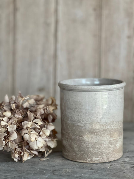 Antique Crazed Stoneware Pot