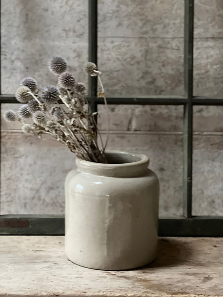 French Vintage Mustard Stoneware Jar