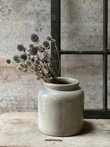 French Vintage Mustard Stoneware Jar