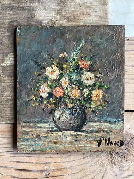 Stunning Floral Oil on Board