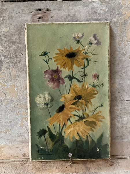 Stunning French Floral Oil on Canvas