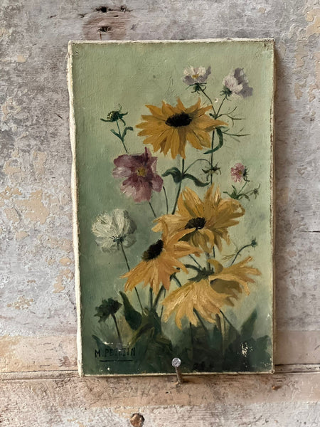 Stunning French Floral Oil on Canvas