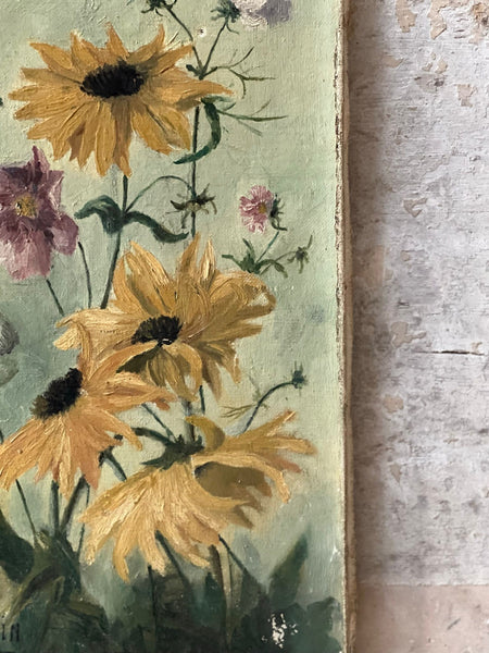 Stunning French Floral Oil on Canvas