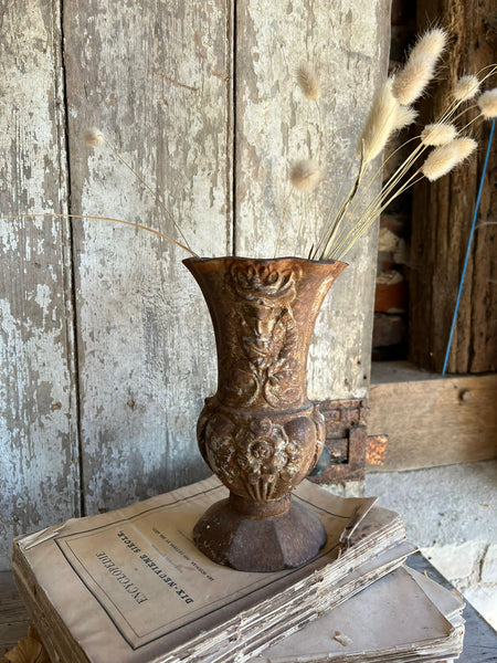 French Vintage Metal Urn