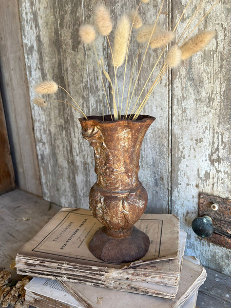 French Vintage Metal Urn