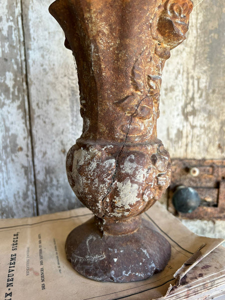 French Vintage Metal Urn