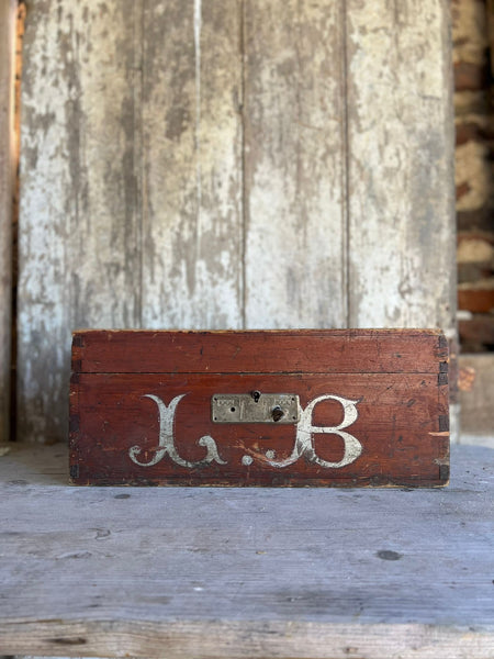 French Vintage Initialed Box