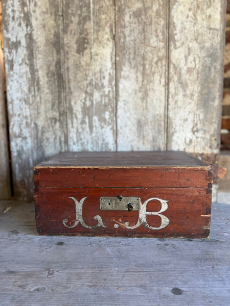 French Vintage Initialed Box