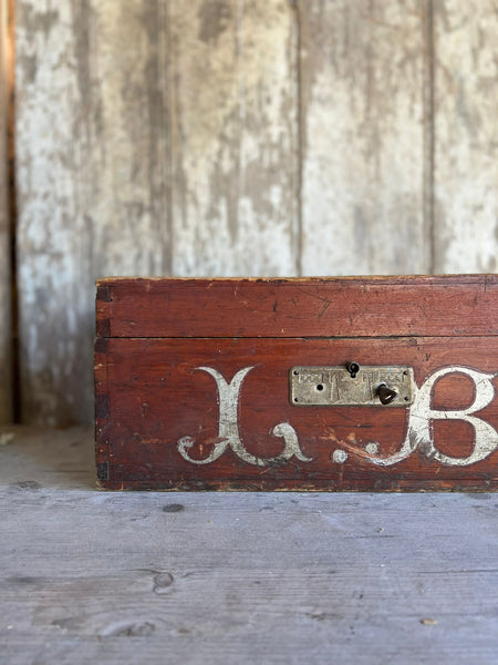 French Vintage Initialed Box