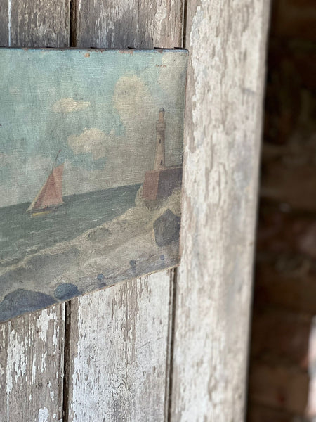 Small French Oil on Canvas
