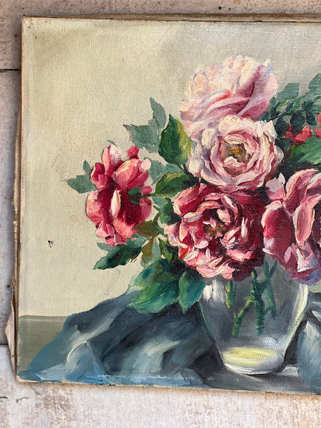 Parisian Floral Oil on Canvas