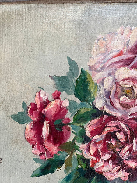 Parisian Floral Oil on Canvas