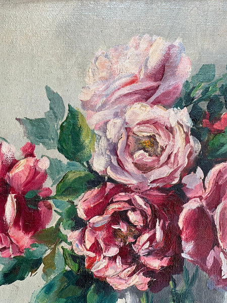 Parisian Floral Oil on Canvas