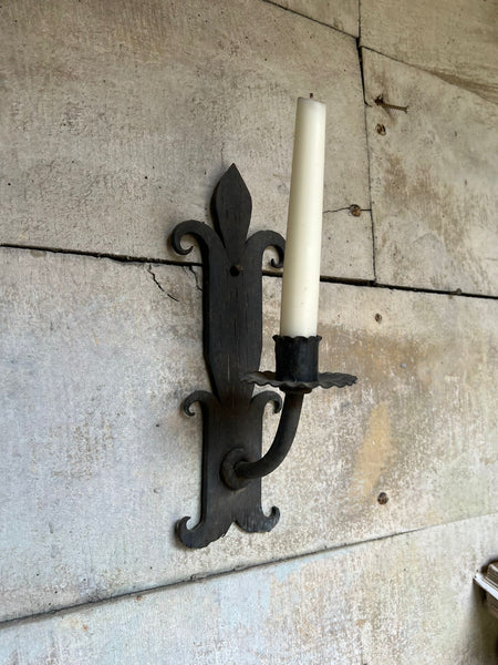 Vintage French Candle Wall Sconce