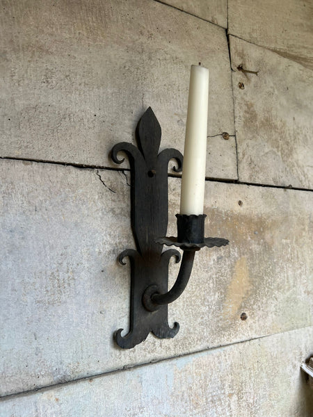 Vintage French Candle Wall Sconce