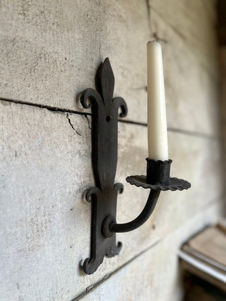 Vintage French Candle Wall Sconce