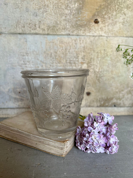 Vintage French Vine Detail Confiture Jar