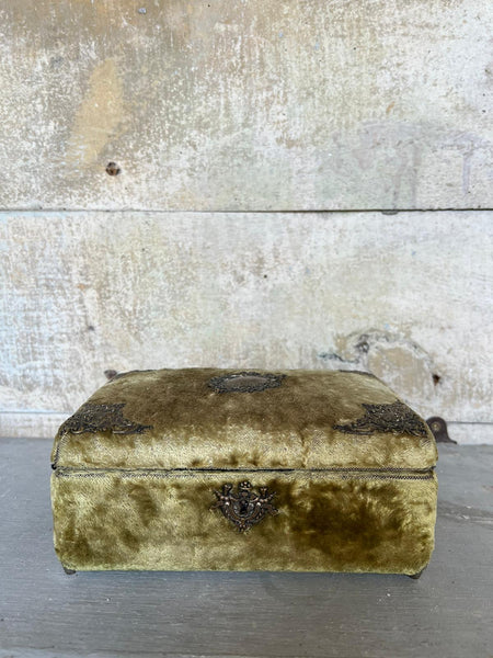 Vintage French Velvet Jewellery Box