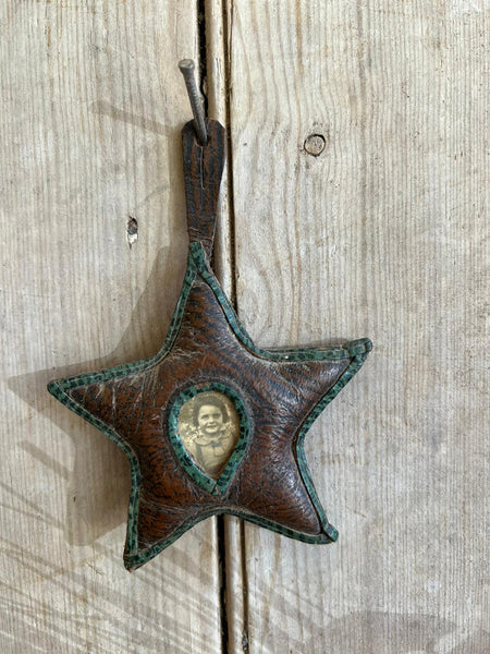 Leather Star Photo Decoration