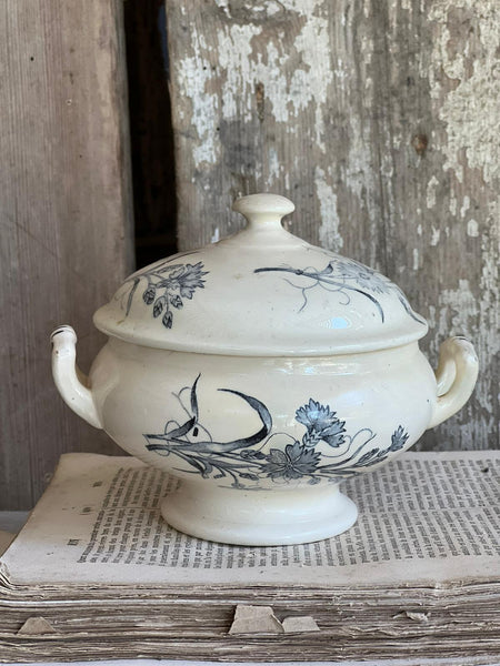 Gorgeous Floral Transferware Tureen