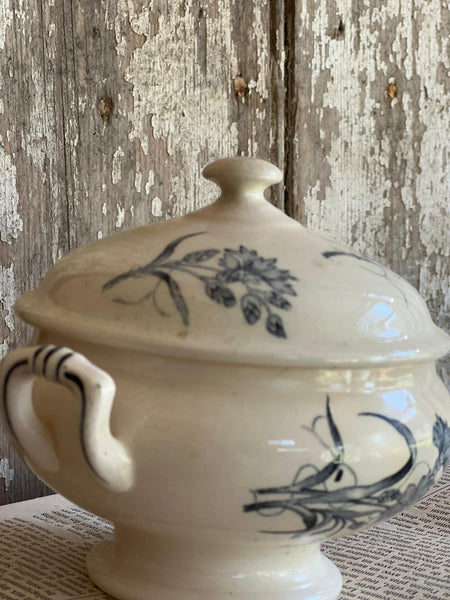 Gorgeous Floral Transferware Tureen