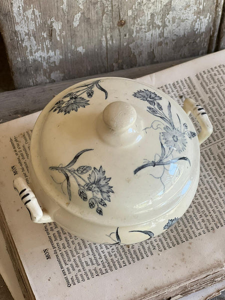 Gorgeous Floral Transferware Tureen