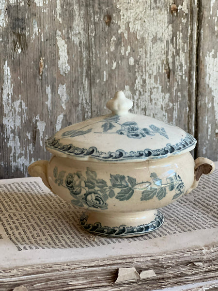 French Floral Transferware Tureen