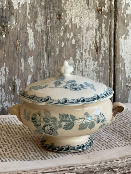 French Floral Transferware Tureen
