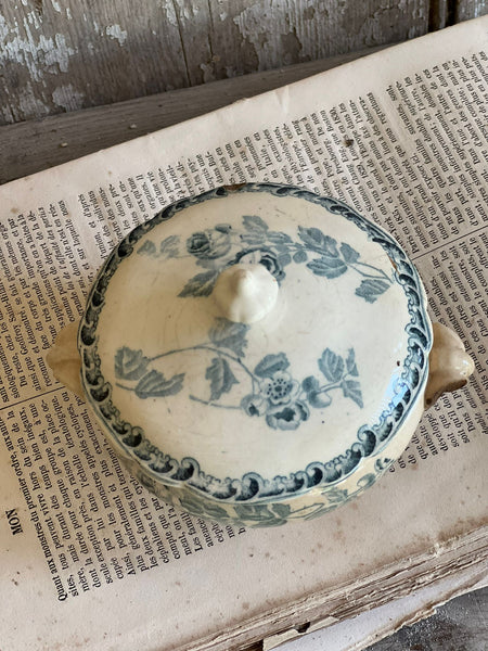 French Floral Transferware Tureen