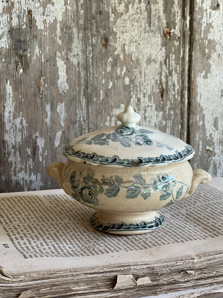 French Floral Transferware Tureen