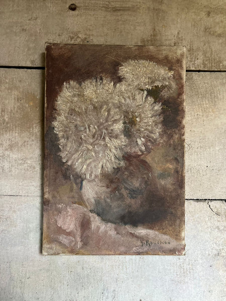French Floral Oil on Canvas