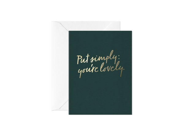 Put Simply: You're Lovely, Happy Thoughts Card