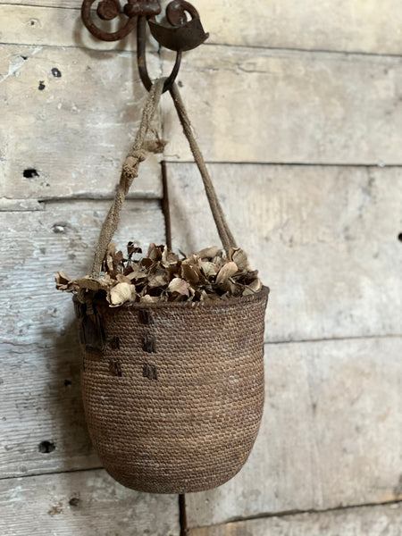 Rustic hanging basket