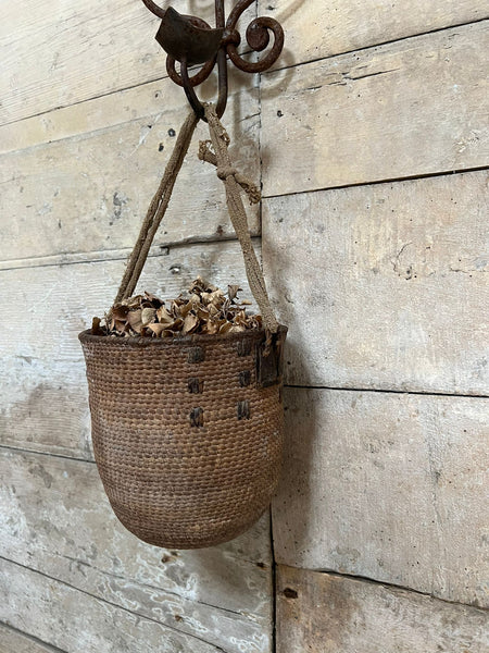 Rustic hanging basket