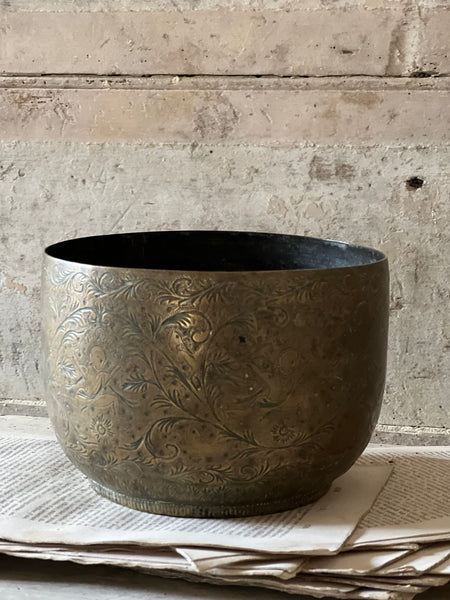 19th century brass bowl