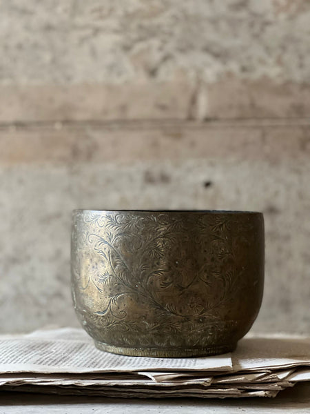 19th century brass bowl