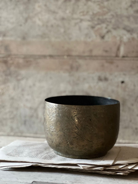 19th century brass bowl